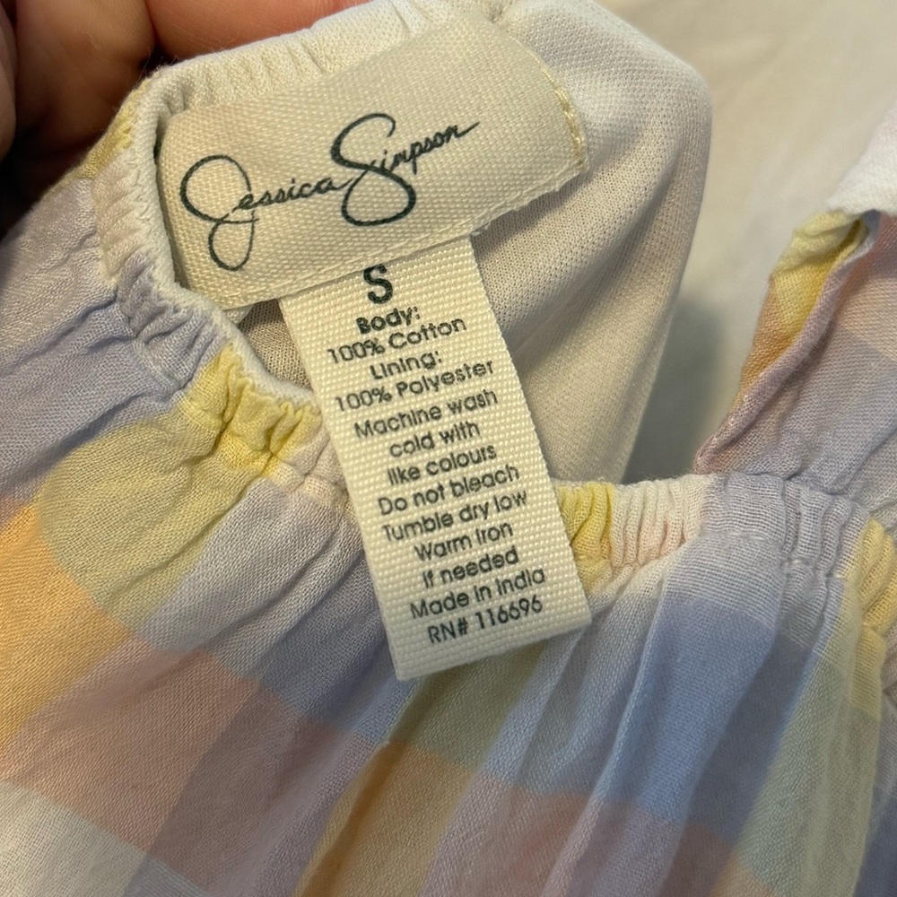 Jessica Simpson Dress Multi-Color Checkered Pattern - Picture 6 of 6